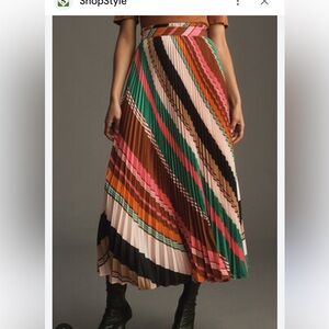 The Isobel Silky Pleated Skirt by Maeve